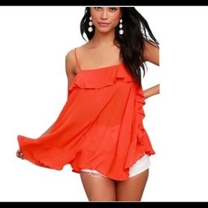 Free People Intimately Cascades Ruffle Cami